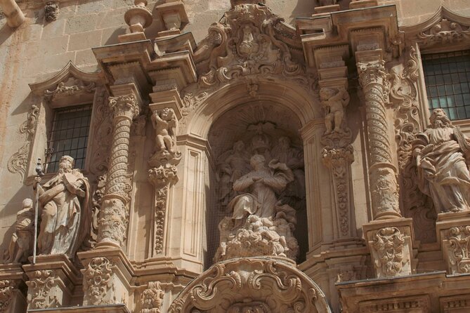 Alicante Tour: Full City, Castle, Market & Tapas Experience - Santa Cruz and the Principal Theatre square: flower lanes and neoclassical columns