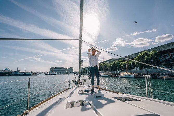 Barcelona: Sailing Tour with Tapas, Drinks, Swim & Sunset Option - Meeting in Marina Port Vell: get there early and watch the slips