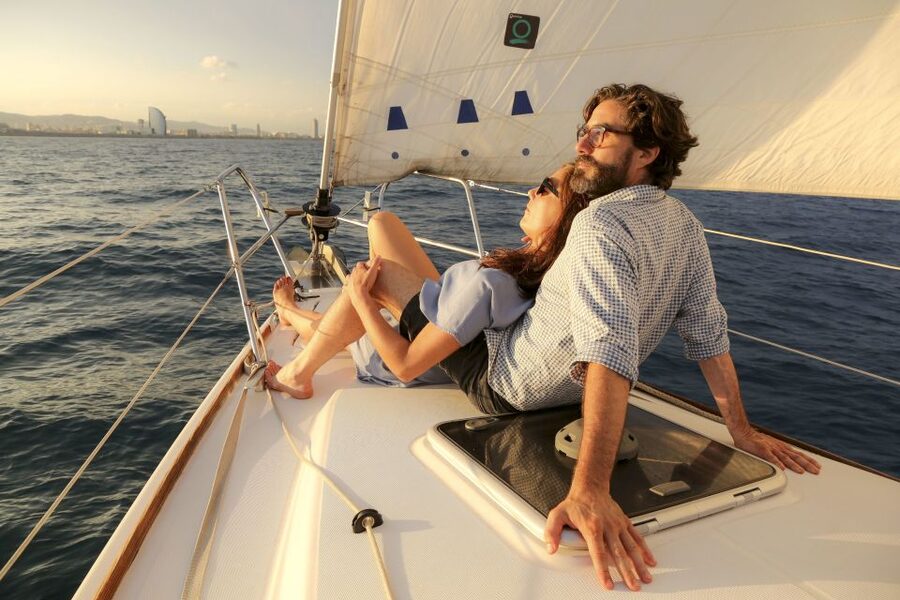 Barcelona: Unique Sunset Sailing Tour with Tapas & Open Bar - Port Olímpic to the open sea: why this 12-meter yacht works for sunset