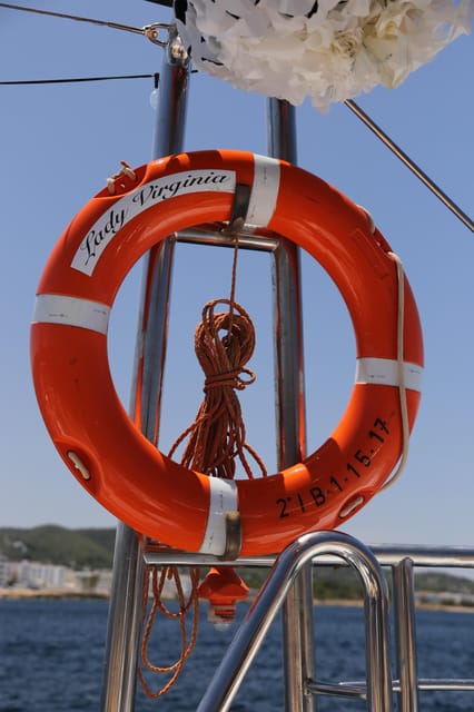 Ibiza: Scenic Sunset Cruise with Tapas and Drinks - The coastline outline: from San Antonio toward Cala Salada