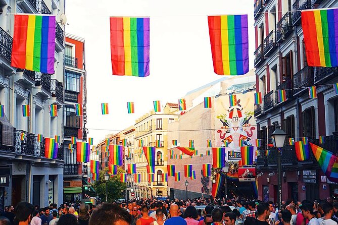 LGBTQ District Tapas & Drinks Trail in Madrid - Calle de Fuencarral and the croquettes finish