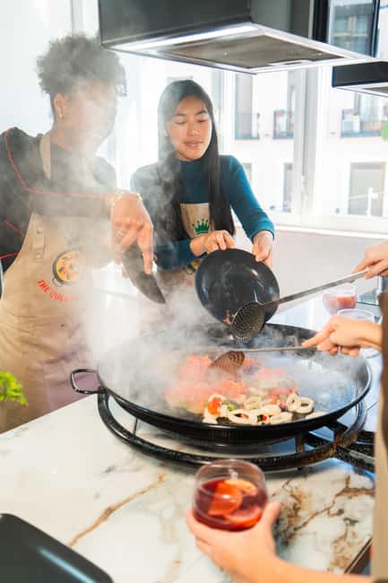 Madrid: Paella and Sangria Workshop with Tapas - The 3-Hour Flow: Sangria Workshop, Then Paella Cooking, Then Eating