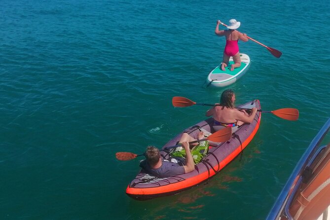 Morning private charter with drinks tapas, paddle boards &kayak - What the crew experience feels like (Khaled and Simoo)