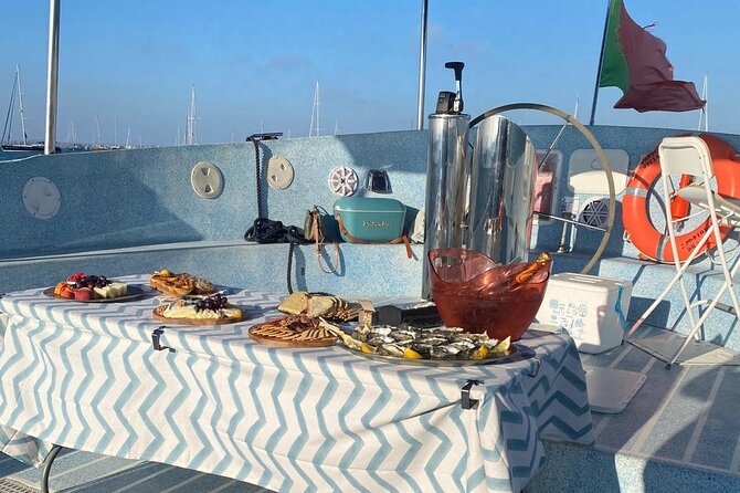 Olhão: Private Boat Tour, at Sunset with Oysters/Tapas and Drinks - Armona Island and Olhão: swapping between lagoon calm and town life