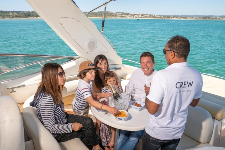 ponta da piedade 2h luxury charter with drinks and tapas - Praia da Dona Ana: why people call it the best beach