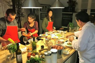 Premium Paella Cooking Class & 10 Spanish Tapas - Finding Just Royal BCN: The Courtyard, the Door, and the Stairs
