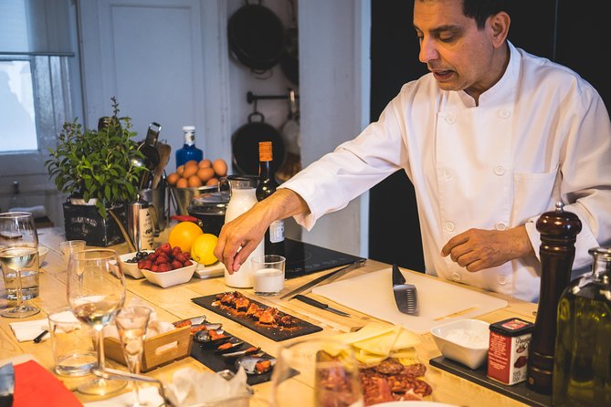 Private Paella class, Tapas, full menu and Sangria workshop - Cooking seafood paella: hands-on coaching for a shared center dish