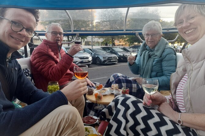 Private tapas tuk tuk tour through Lisbon - Senhora do Monte at sunset time: the viewpoint that feels like a finale