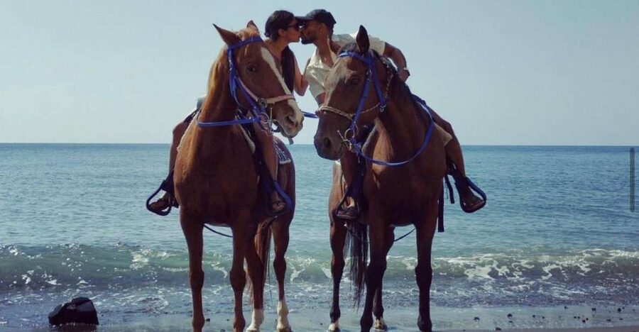Santorini Fun day: Horseriding- Wine Tasting - Tapas - From pickup to black-sand views: how the day actually flows