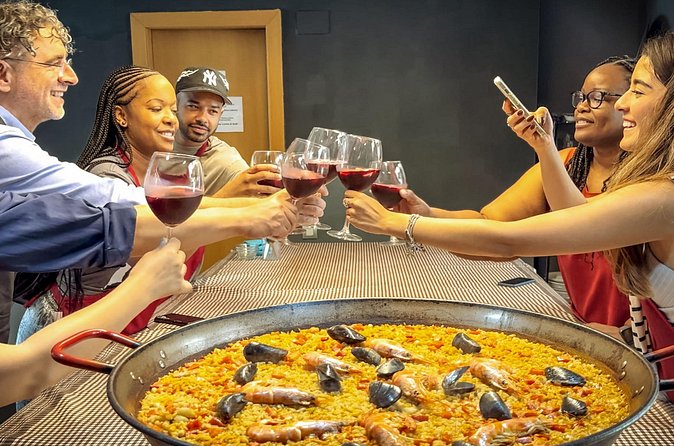 Seafood Paella Maestro with Tapas and Sangria - The communal paella style: cooking together, not separately