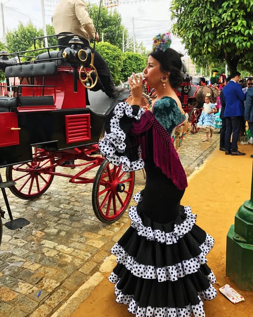 Seville: April Fair Guided Walking Tour with Tapas & Drinks - The Guided Walk Through the Fair: Horses, Clothing, and Flamenco Atmosphere