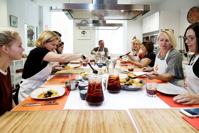 Spanish Cooking Class Paella Tapas and Sangria in Madrid - Hands-On Cooking in Pairs: How the Chef Guidance Works